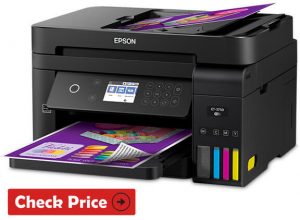 Epson WorkForce ET-3750 printer with long ink cartridges