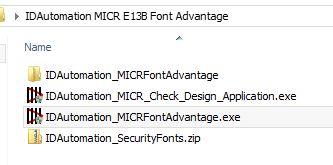 MICR font installation